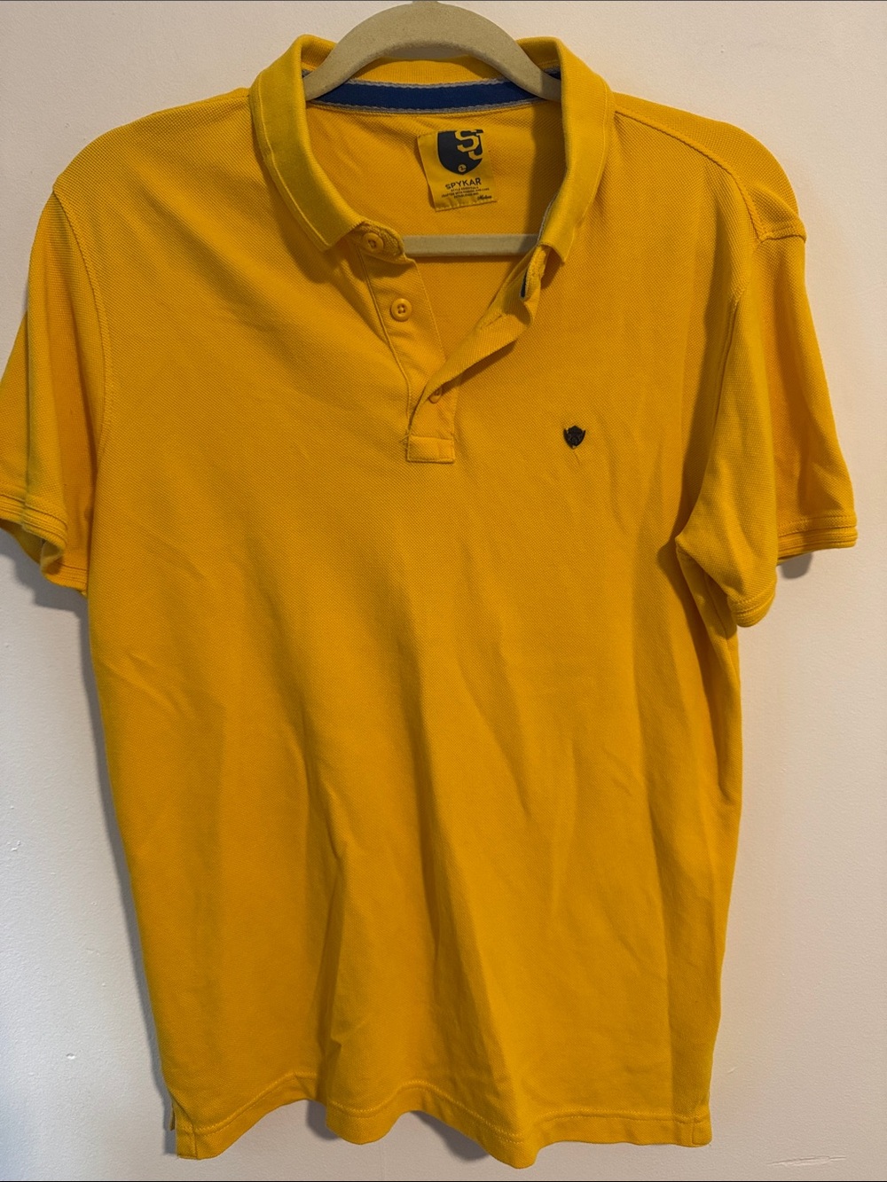 Spykar size S Men's Yellow Polo Shirt
